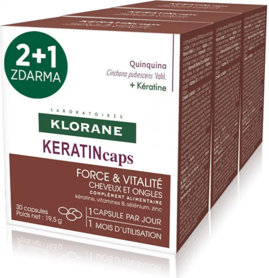 Klorane Keratincaps Vlasy a nehty 90 kapslí Alphega.cz